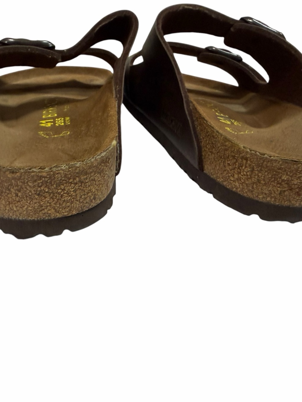 Birkenstock Arizona sandals Leather dark brown color women's size 10 EU 41 - Picture 8 of 9
